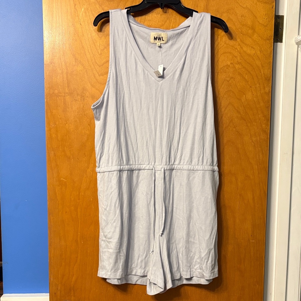 NWT Madewell Light Gray Sleeveless Romper